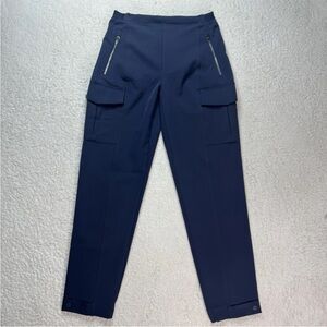 Athleta Endless High Rise Cargo Pants Size 2 Pockets Stretch Tapered Smokey Blue